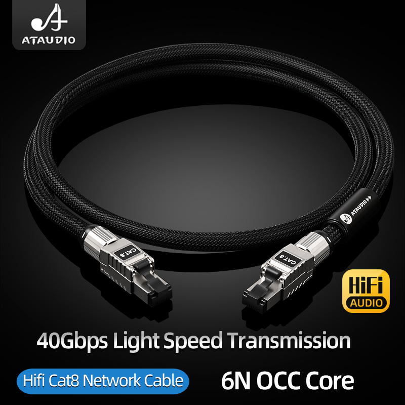 Lan Cable Gaming - ATAUDIO CAT8 Cable de Internet 40Gbps