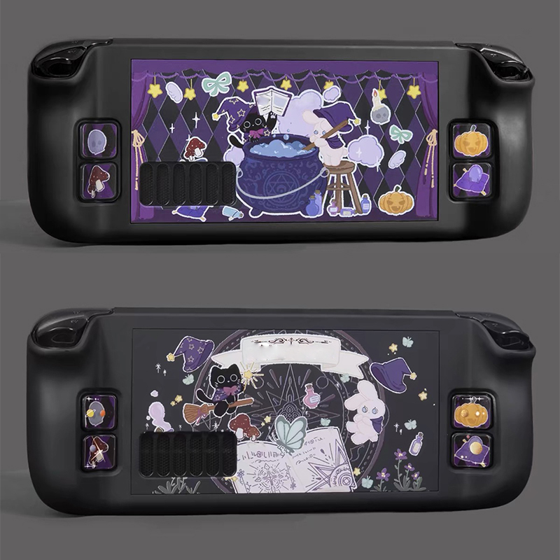 Gaming Console Steam Deck - Magic Cat-funda protectora dura frontal y