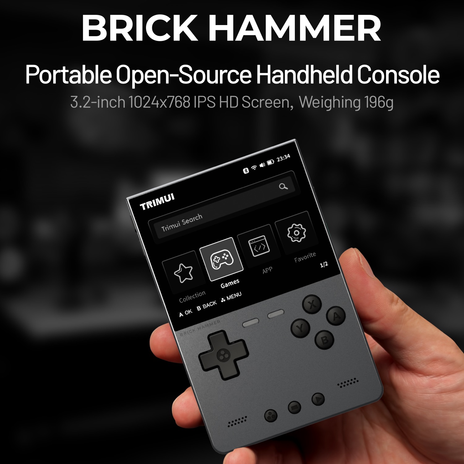 Gaming Console Handheld Retro - TRIMUI BRICK HAMMER-consola de juegos portátil