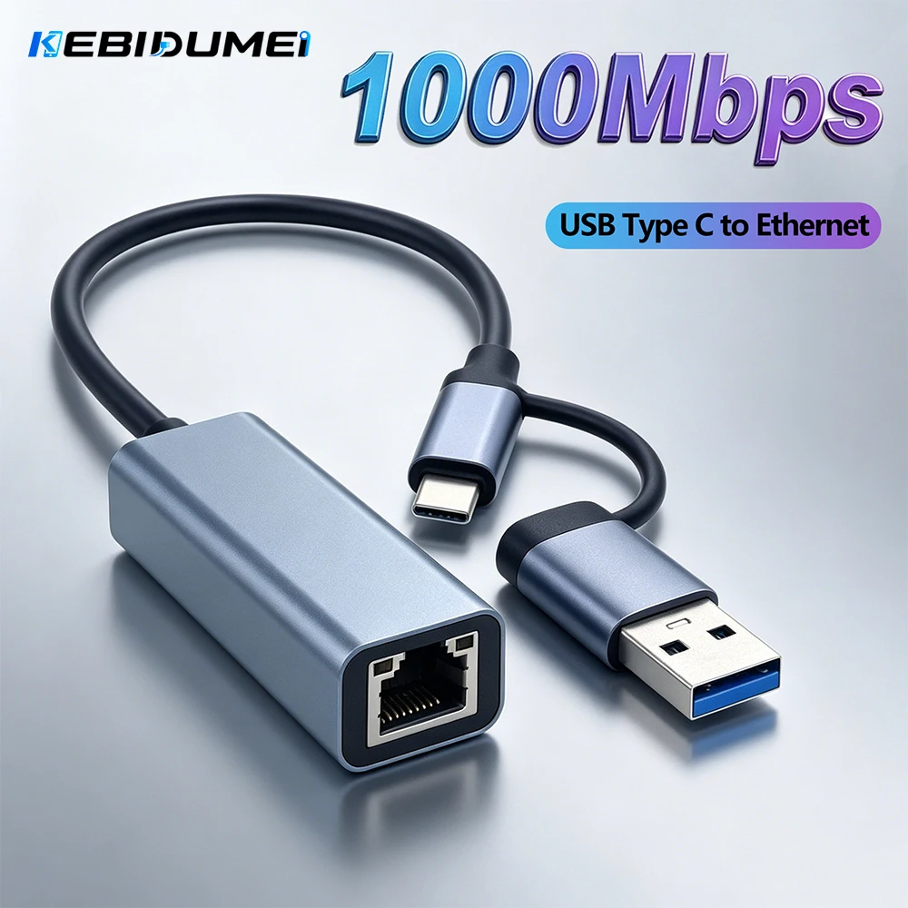 Lan Cable Gaming - Tarjeta de red Kebidumei de 1000Mbps,