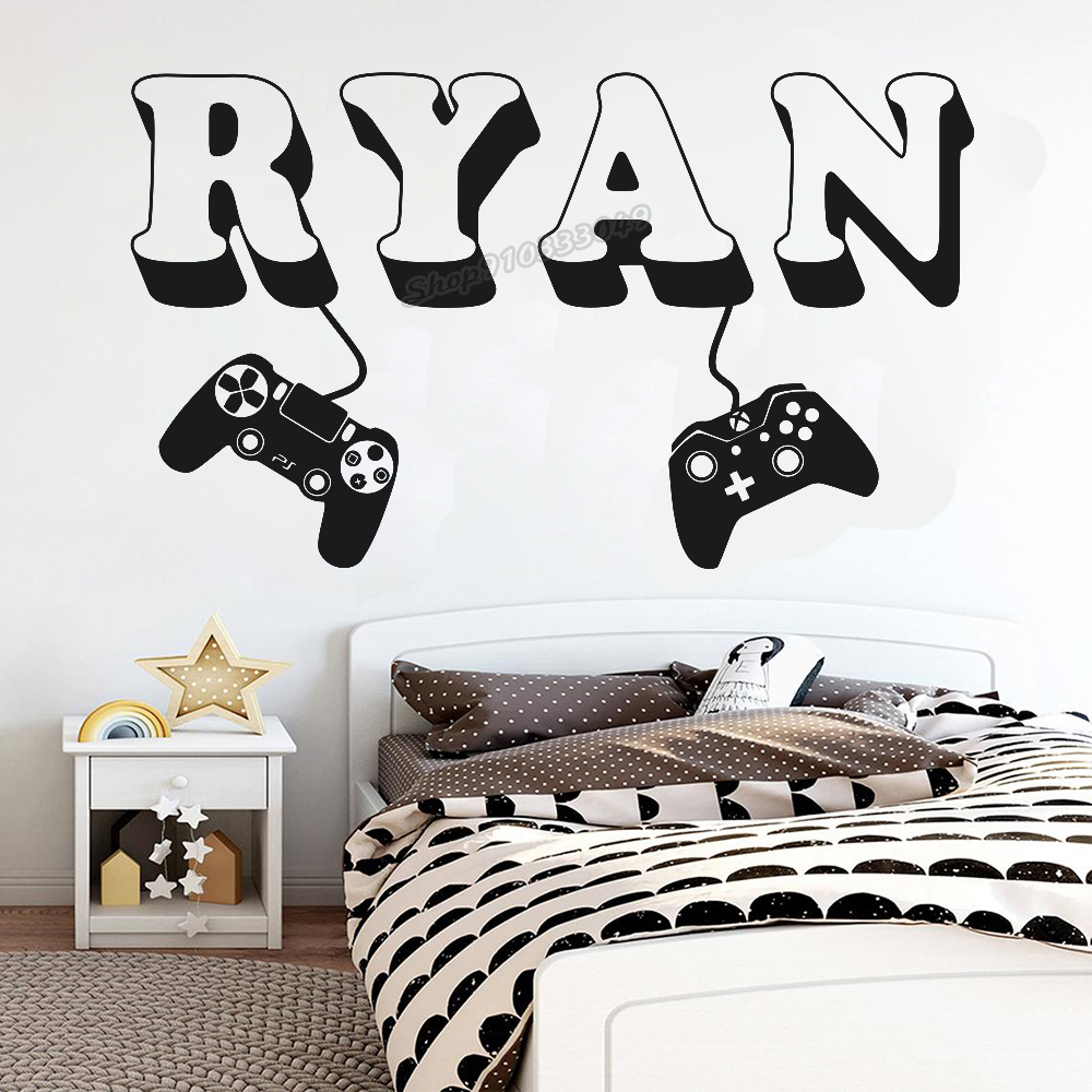 Gaming Console Cabinet - Pegatina de pared de jugador, controlador