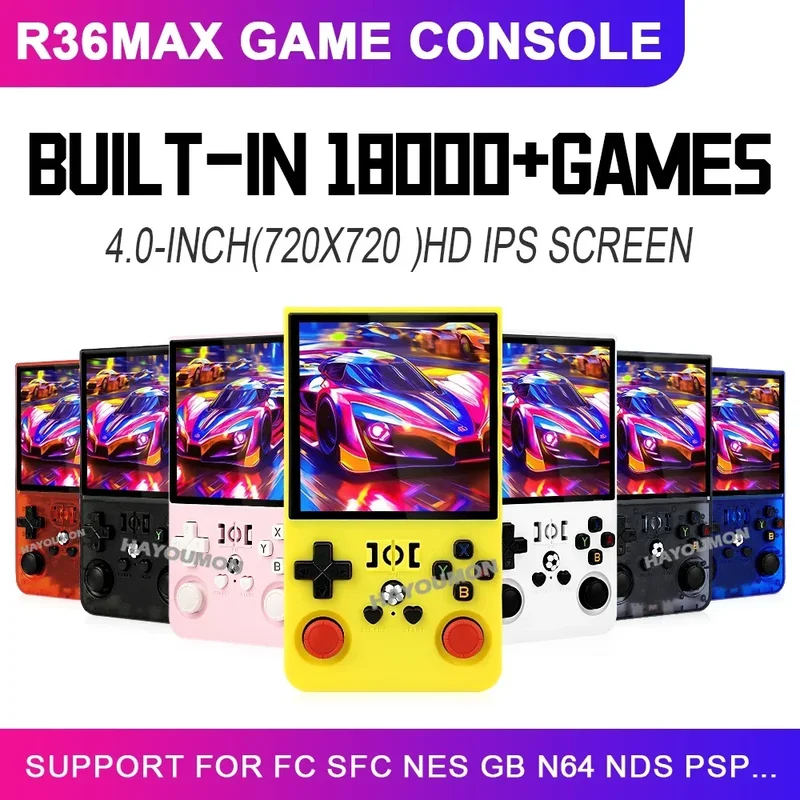Gaming Console R36 Max - Consola de Videojuegos Retro Portátil R36