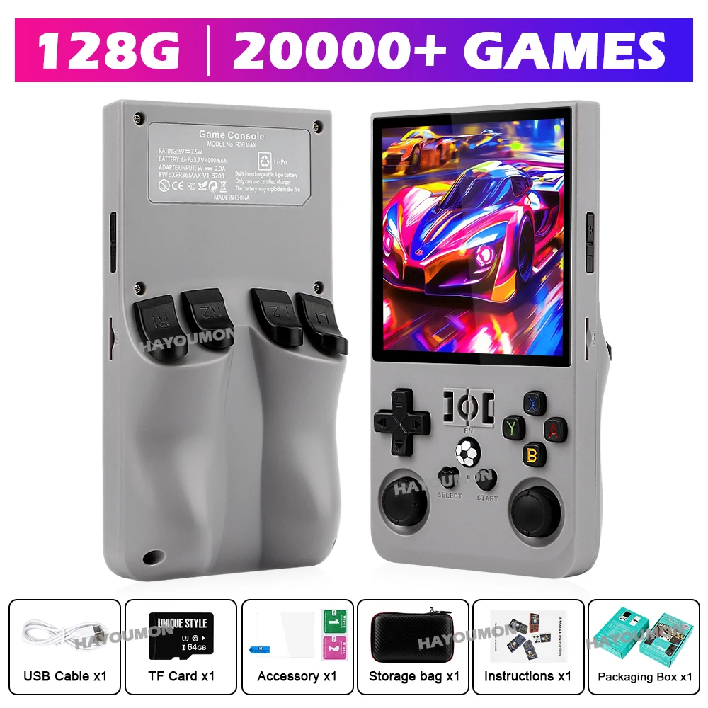 Reproductor de juegos portátil - Gaming Console R36 Max reseña y precio